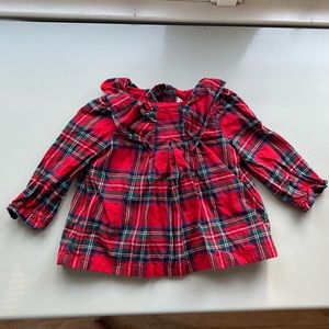 Janie and Jack Bradbury plaid ruffle dress and bloomers 6-12 months EUC